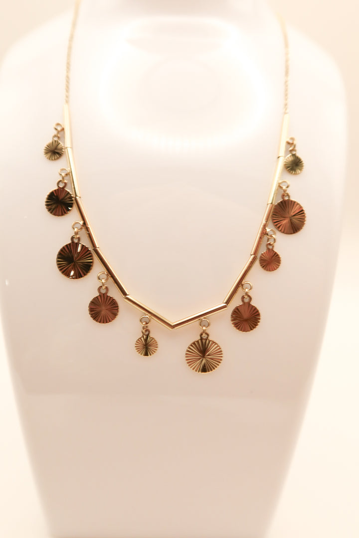 Panacea gold circle necklace NWT (retails for $28)