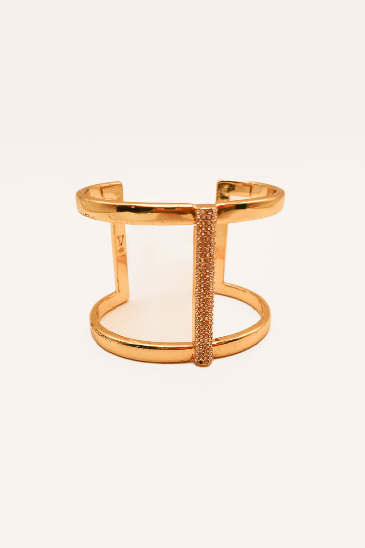 Gold rhinestone bangle