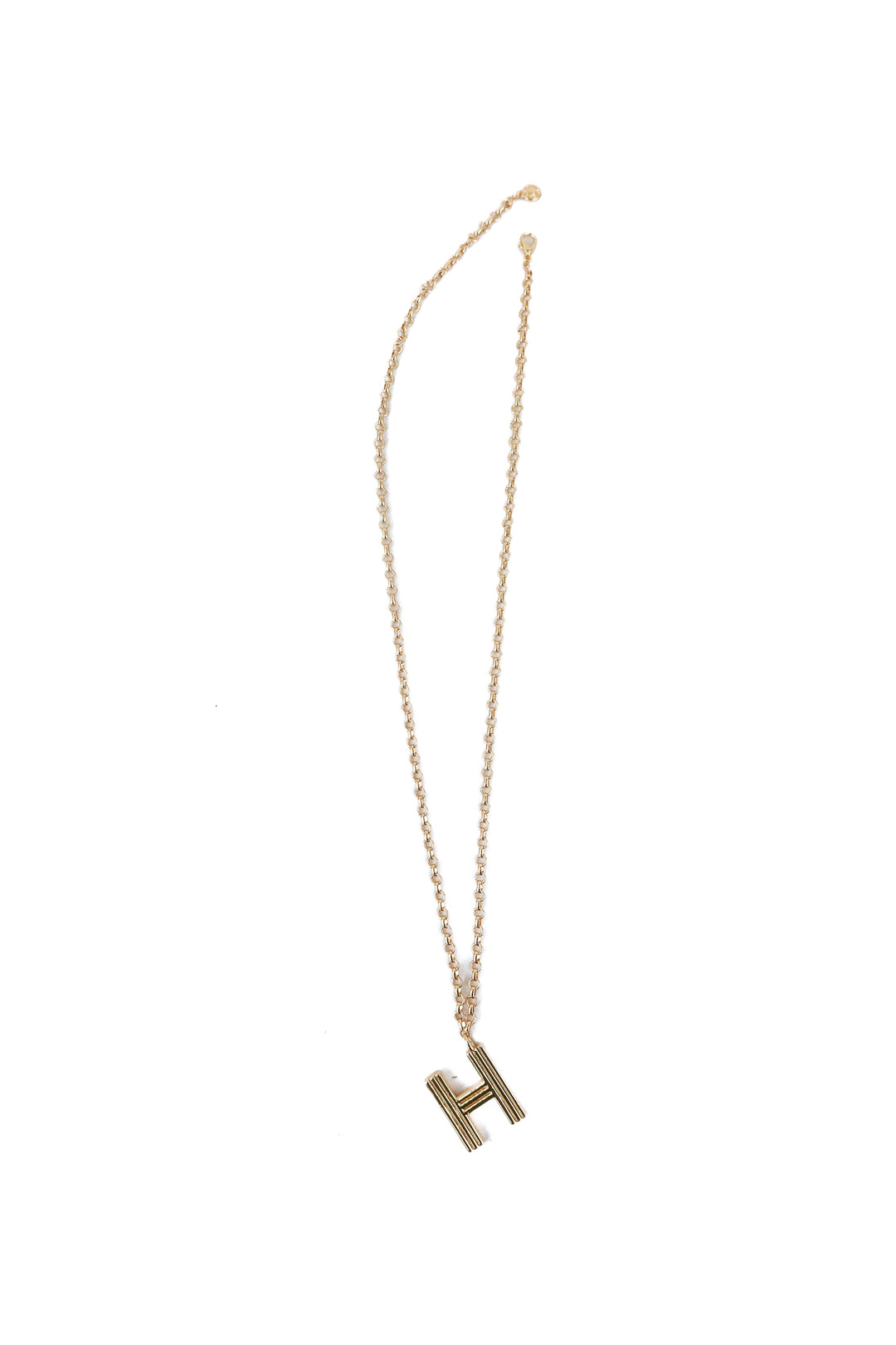 "H" gold chain necklace