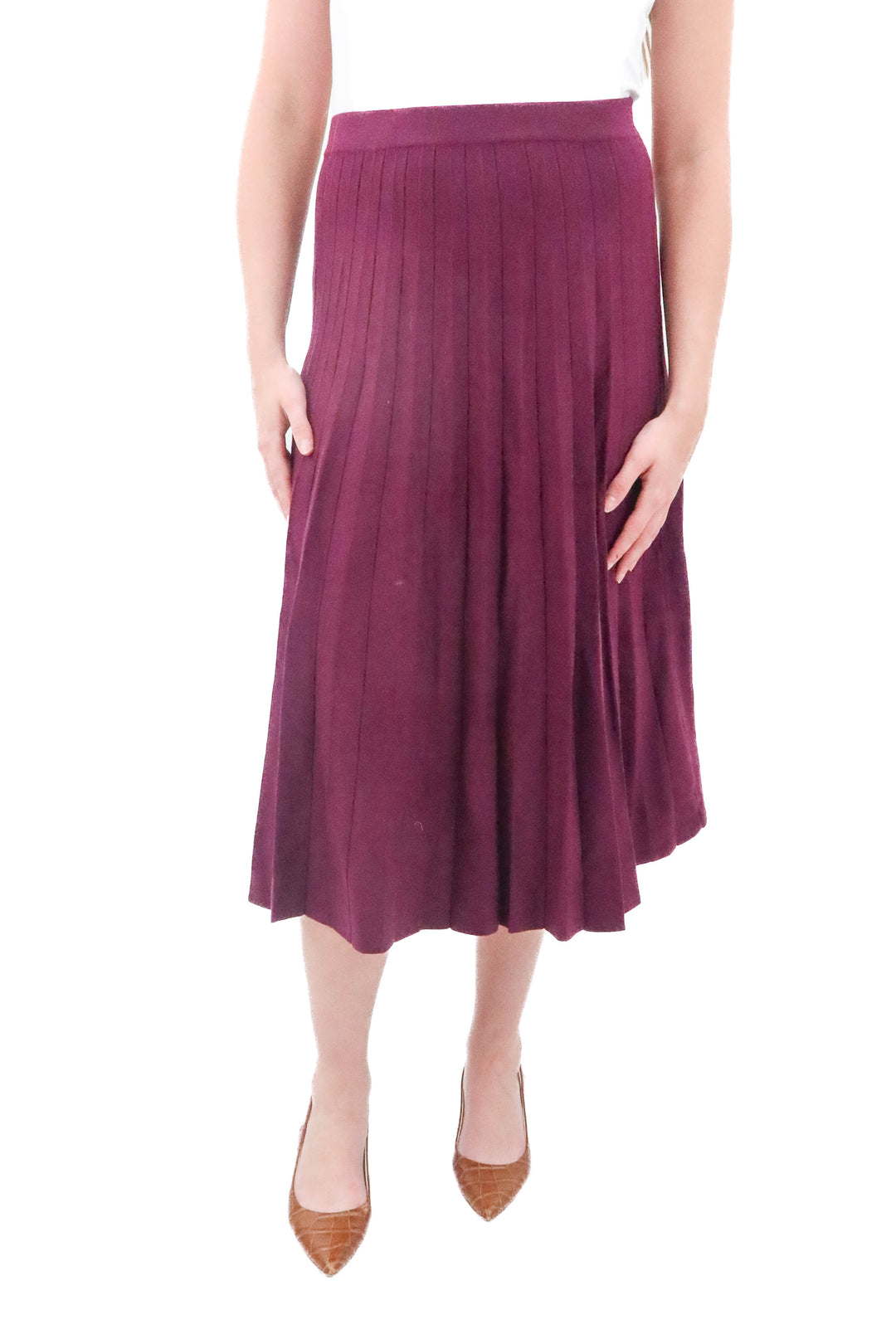 skies are blue deep purple midi skirt NWT (m)