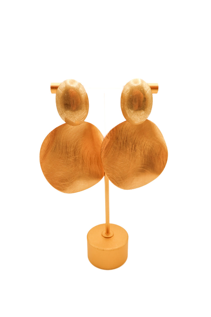 Gold large circle earrings