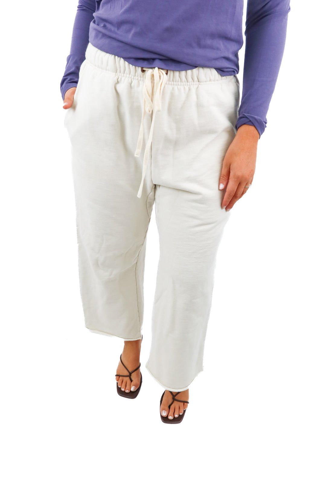 elwood cream sweatpants (M; retail $75)