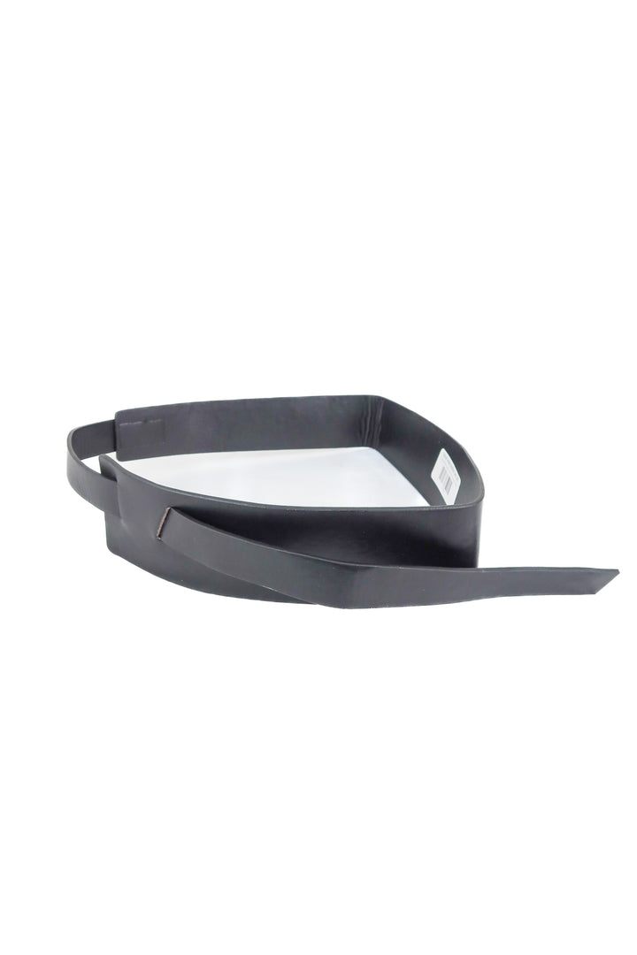 black wide leather belt (M)