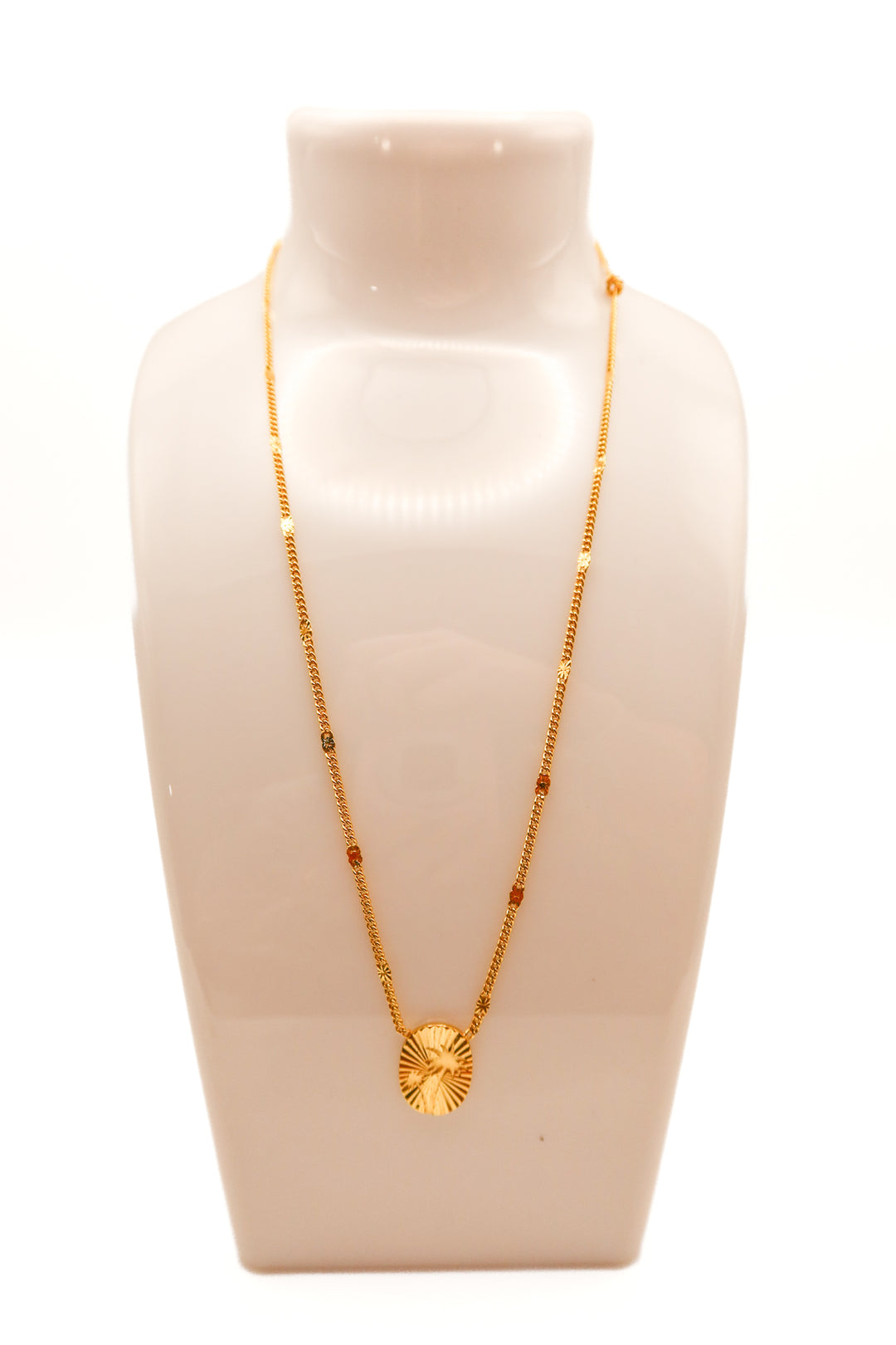 Gorjana gold oval palm tree necklace (retail $140)