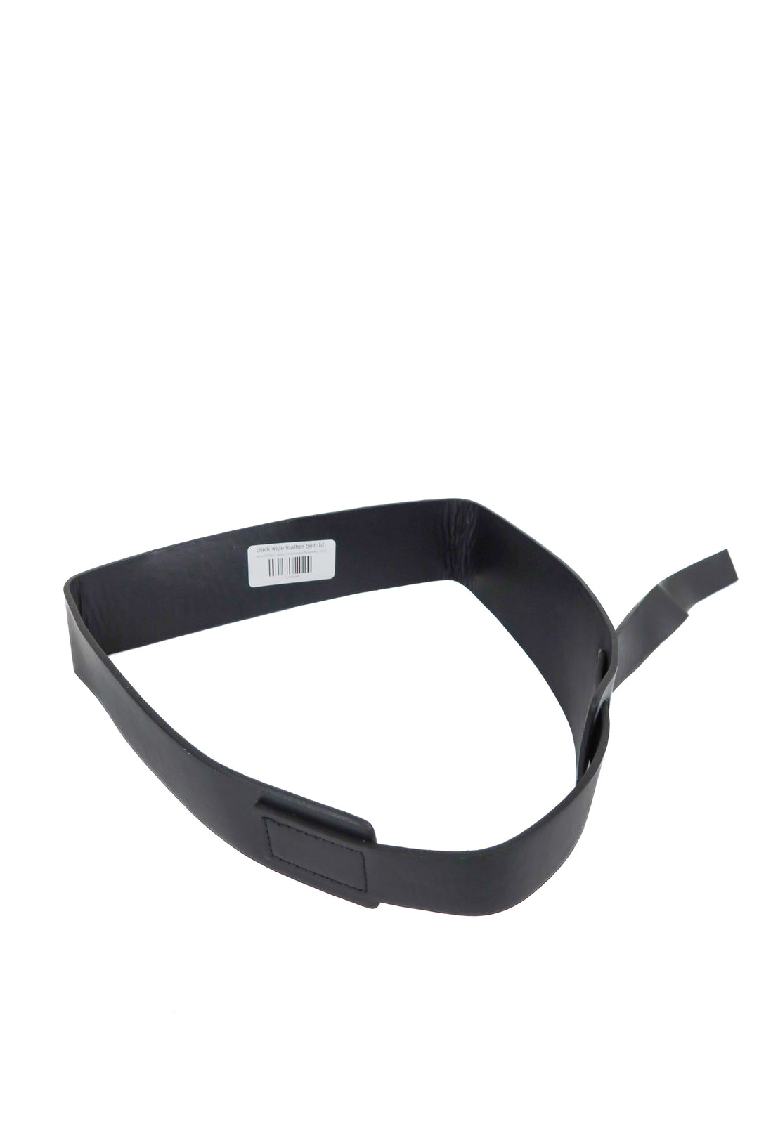 black wide leather belt (M)