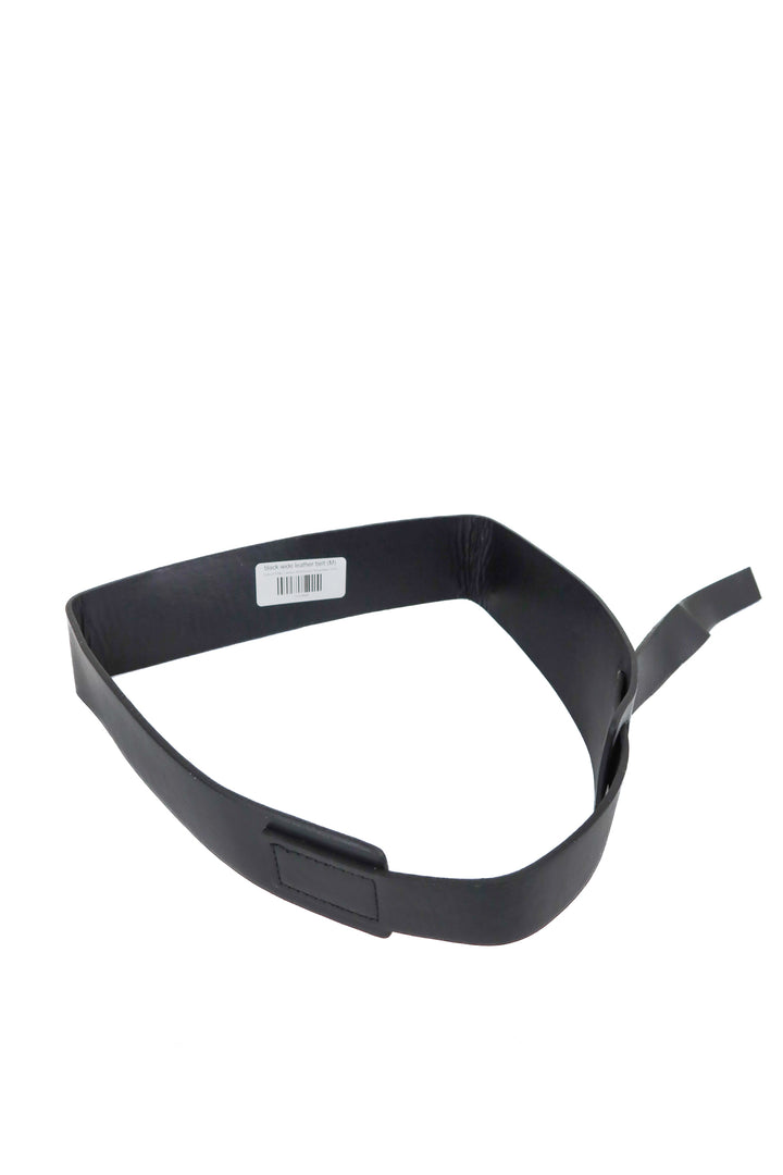 black wide leather belt (M)