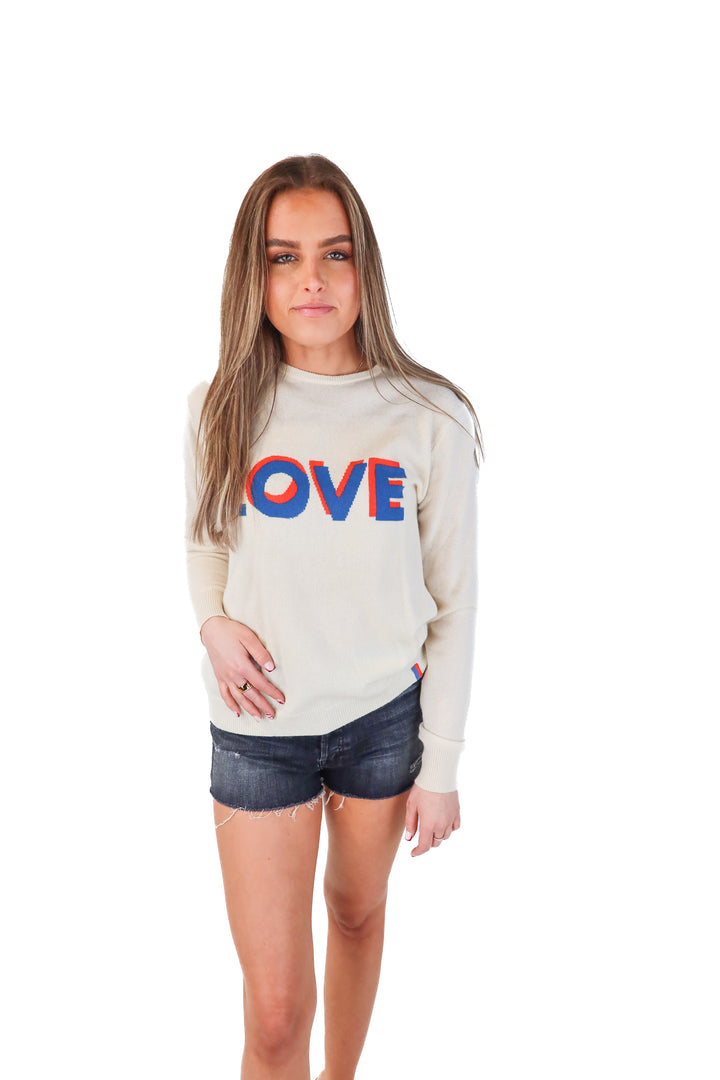 Kule Cream "LOVE" Cashmere Sweater NWT (S: Retail $328)