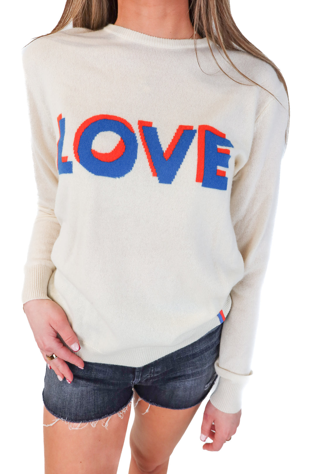 Kule Cream "LOVE" Cashmere Sweater NWT (S: Retail $328)