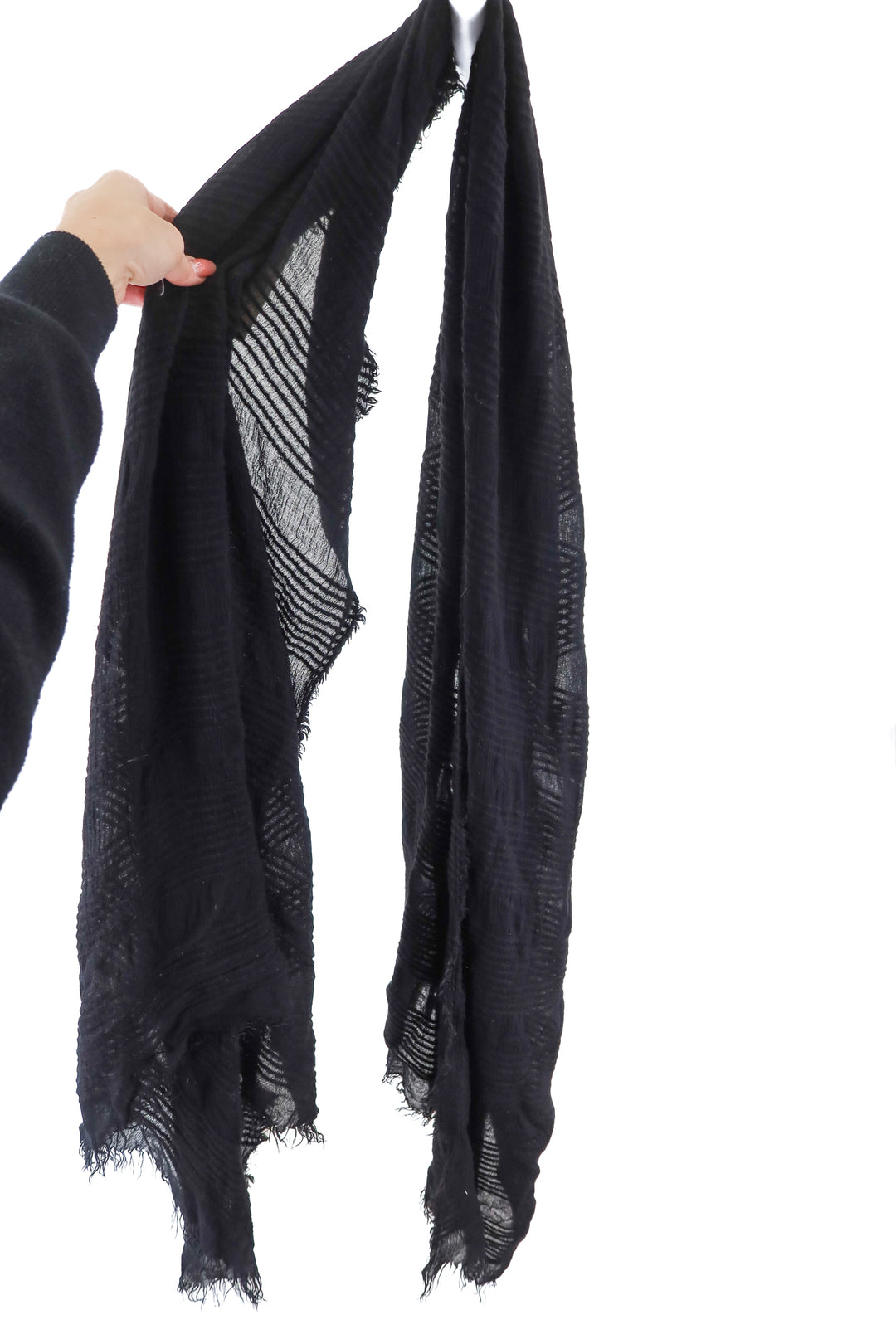 Black lightweight scarf