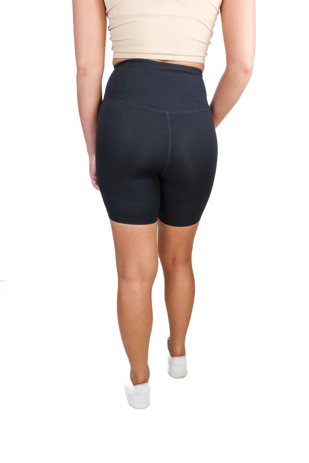 splits59 black biker shorts (xs; retail $68)