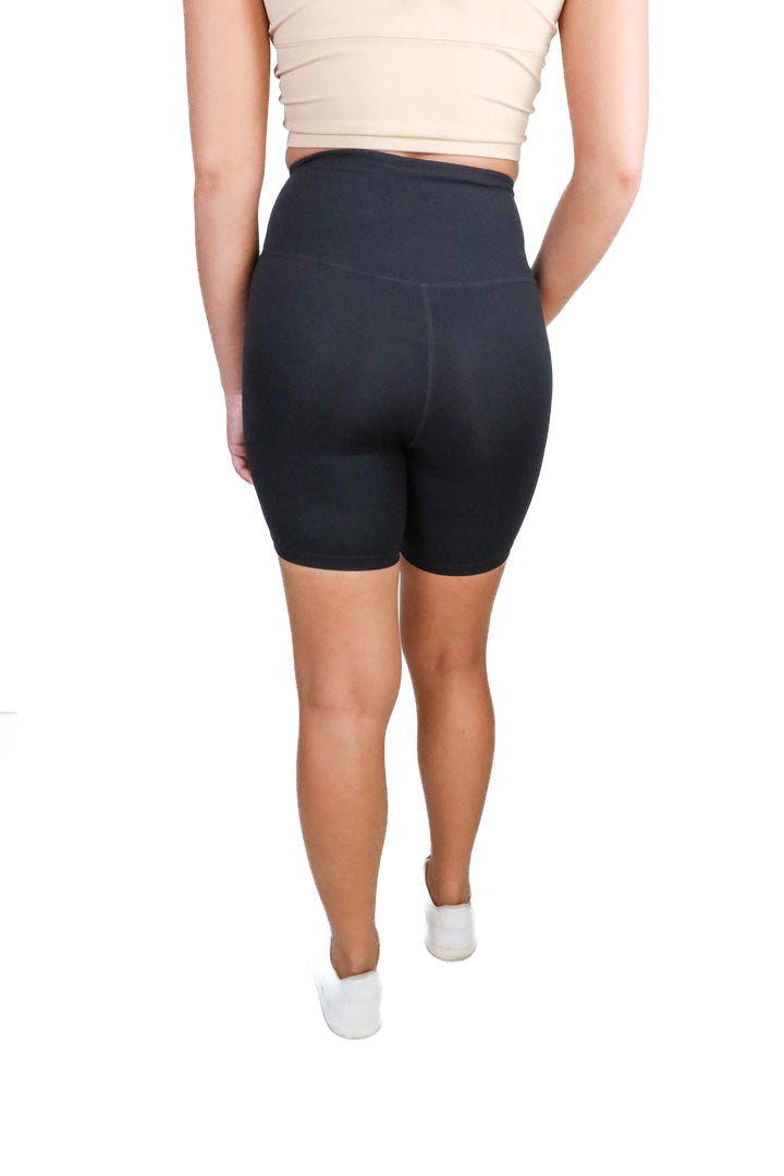 splits59 black biker shorts (xs; retail $68)