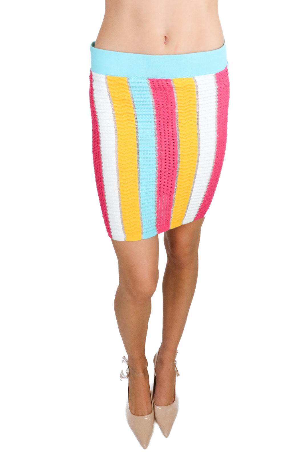 solid & striped colorful knit cover up skirt (s; retail $128)