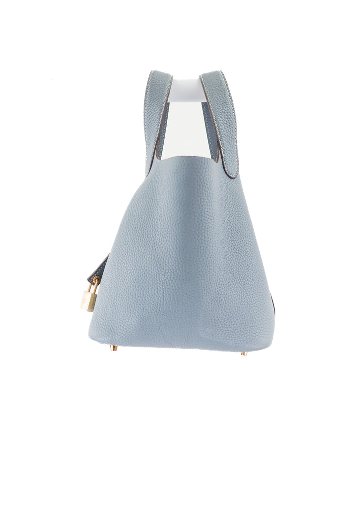 Gray bucket bag