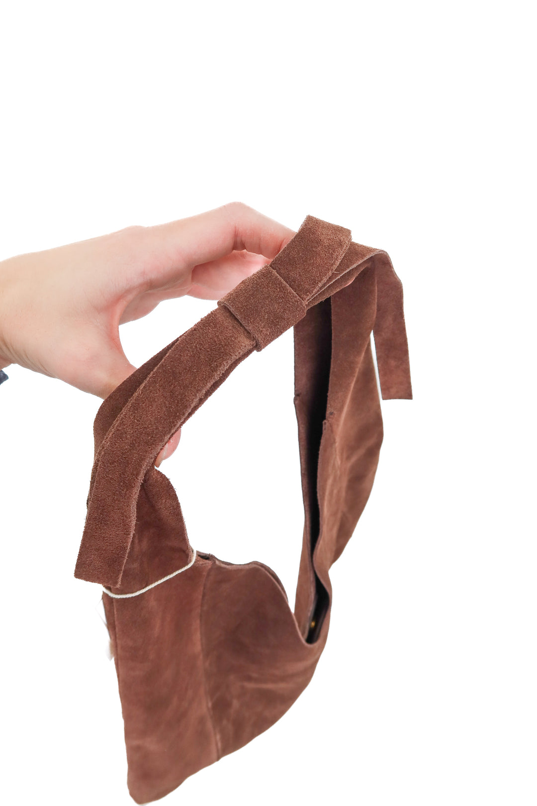 Dolce vita hobo suede bag with bow