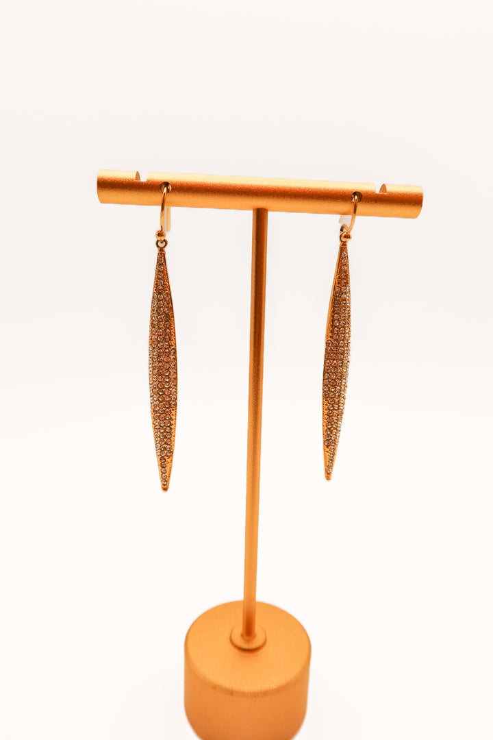 SOLD: Vince camuto gold rhinestone earrings