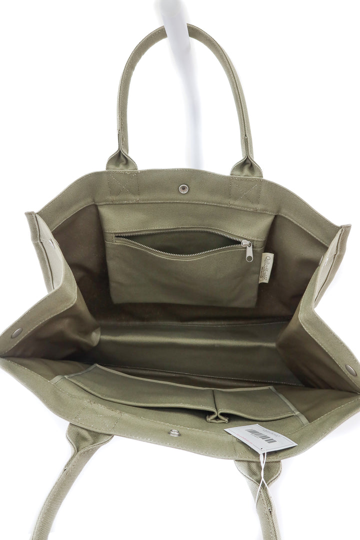 Quilted Koala green canvas tote NWT (retail $168)