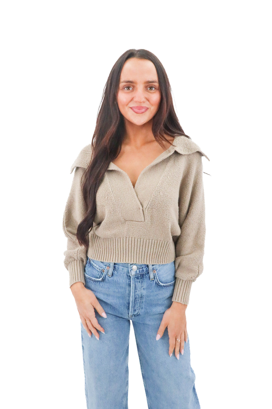 brochu walker tan sweater (s; retail $358)