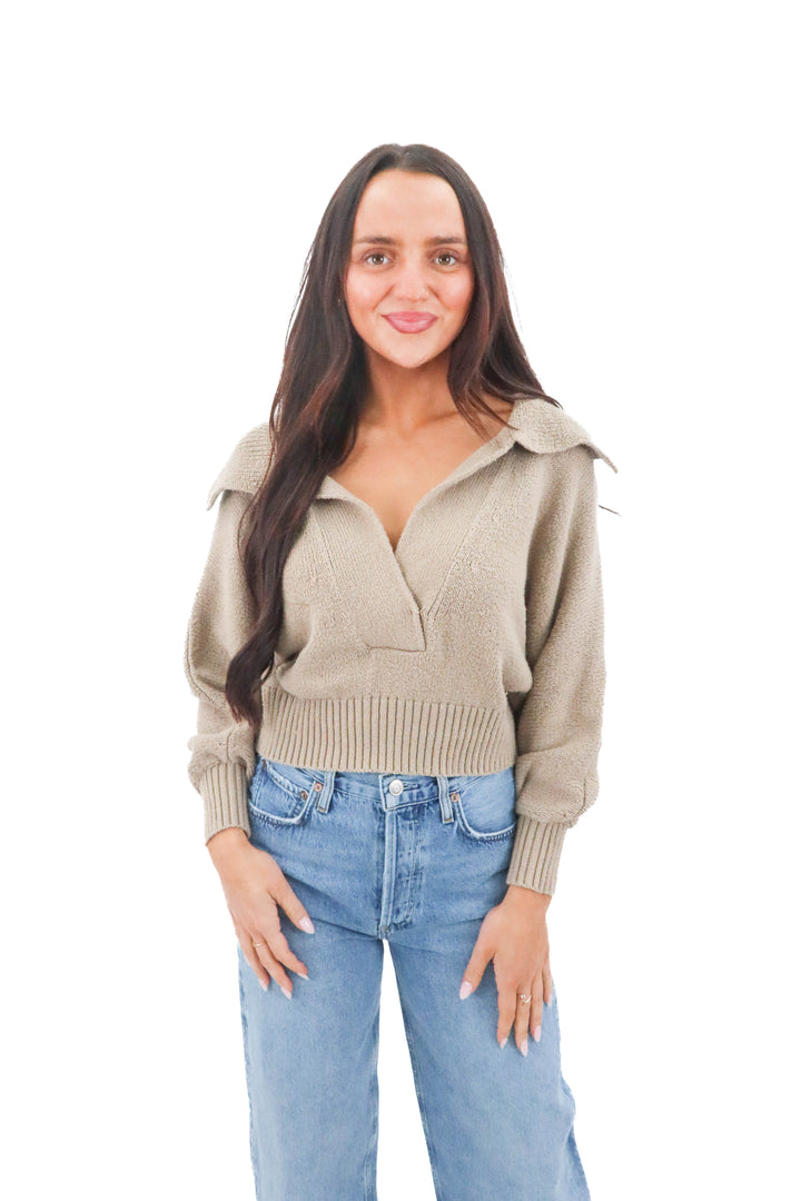 brochu walker tan sweater (s; retail $358)