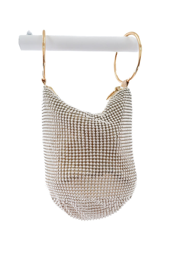 Silver studded purse