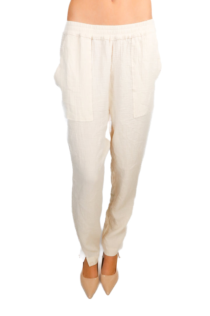 Malibu Barefoot Dreams Sand Gauze Cropped Pant NWT (S; Retail $98)
