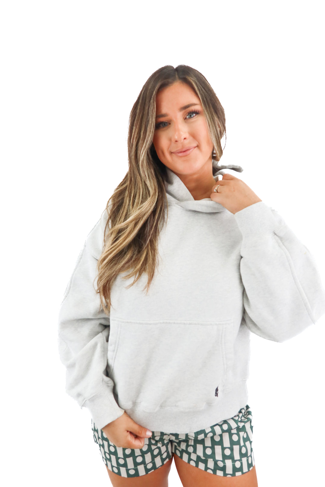 fp movement grey thick hoodie (S; retail $98)