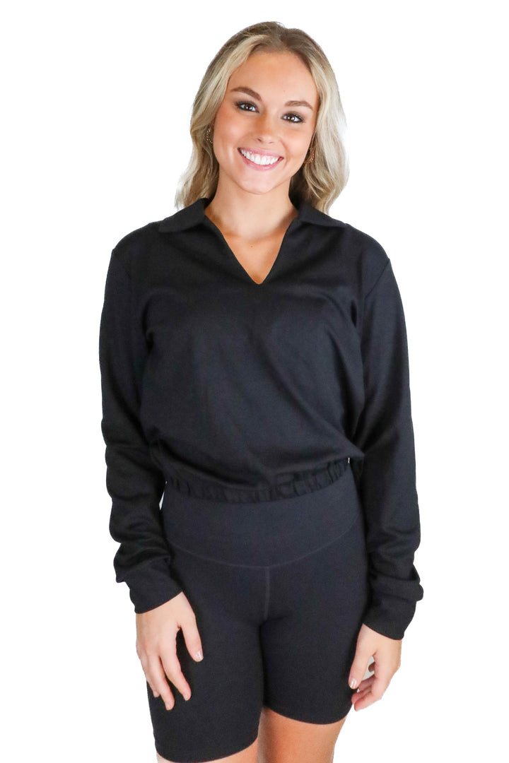 travis mathew black v-neck pullover (s; retail $129.50)