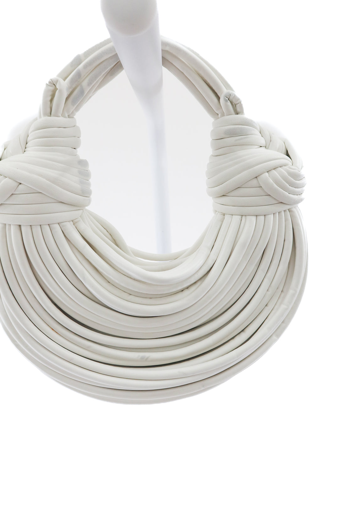 Leather white circle bag