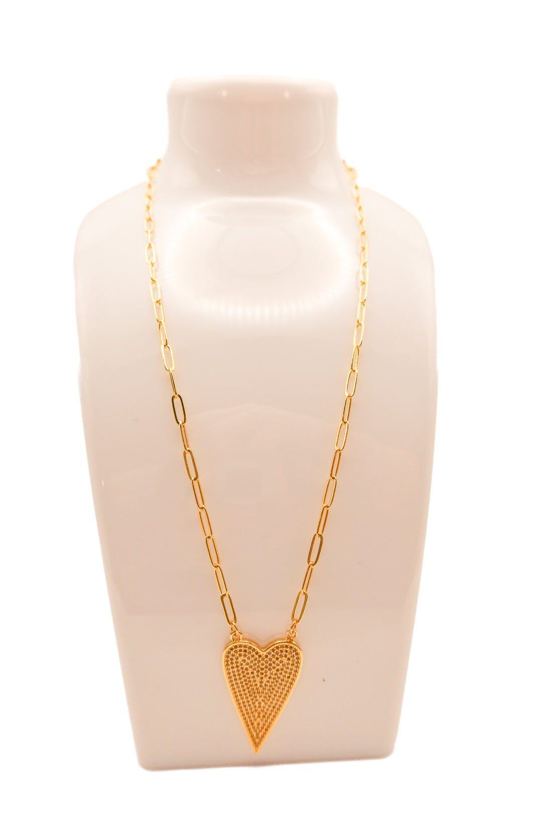 Gorjana gold and crystal heart necklace