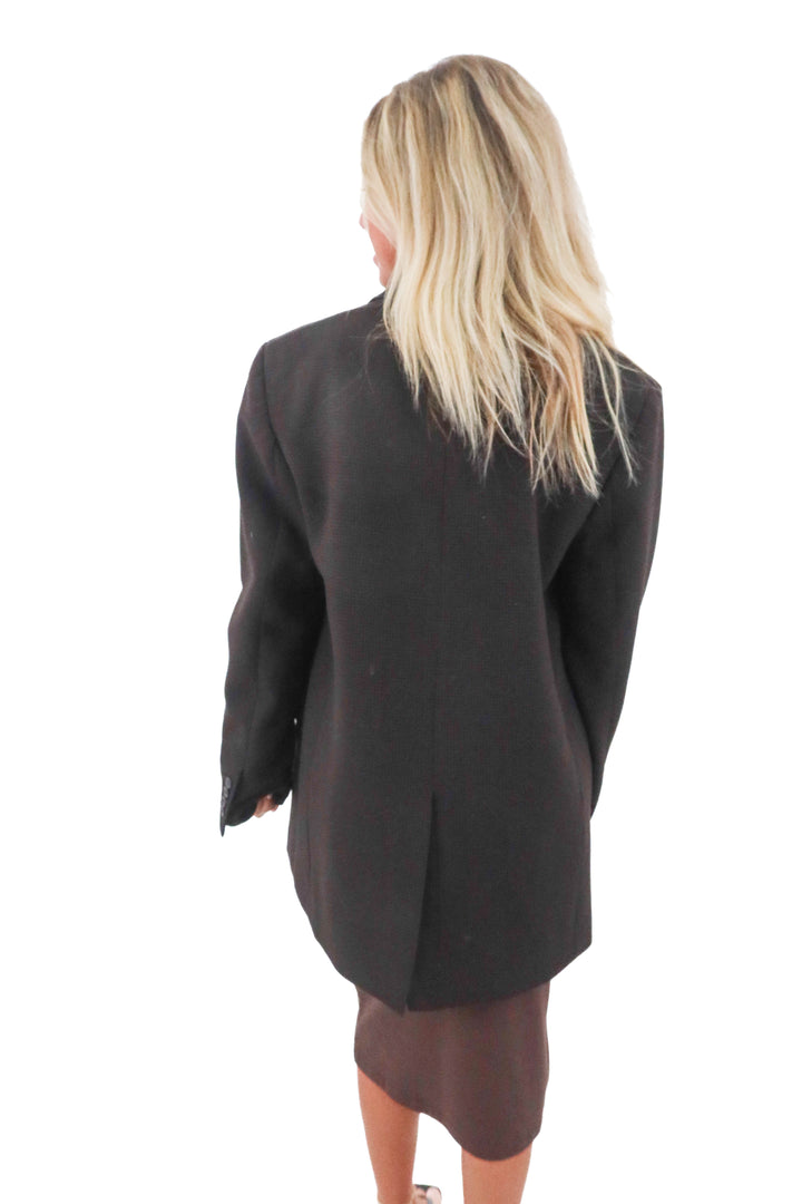 babaton brown and black blazer (m; retail $248)