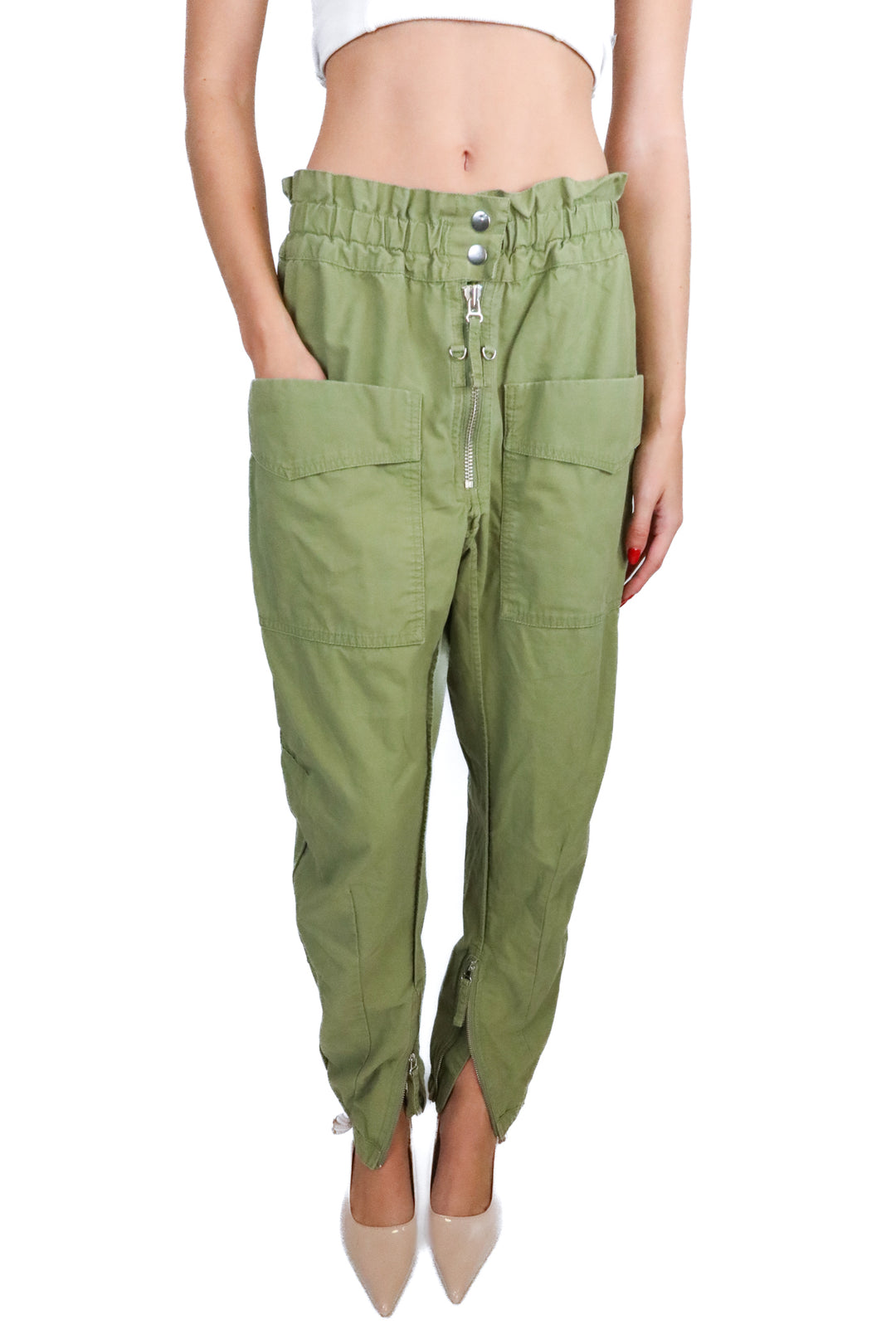 Marant Etoile forrest green cargo pant (36/ 4; retail $490)