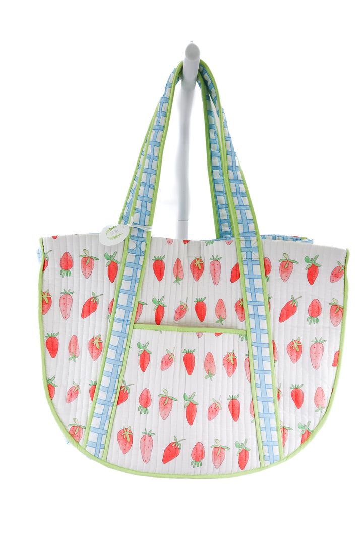 Sara Fitz strawberry tote NWT (retail $145)