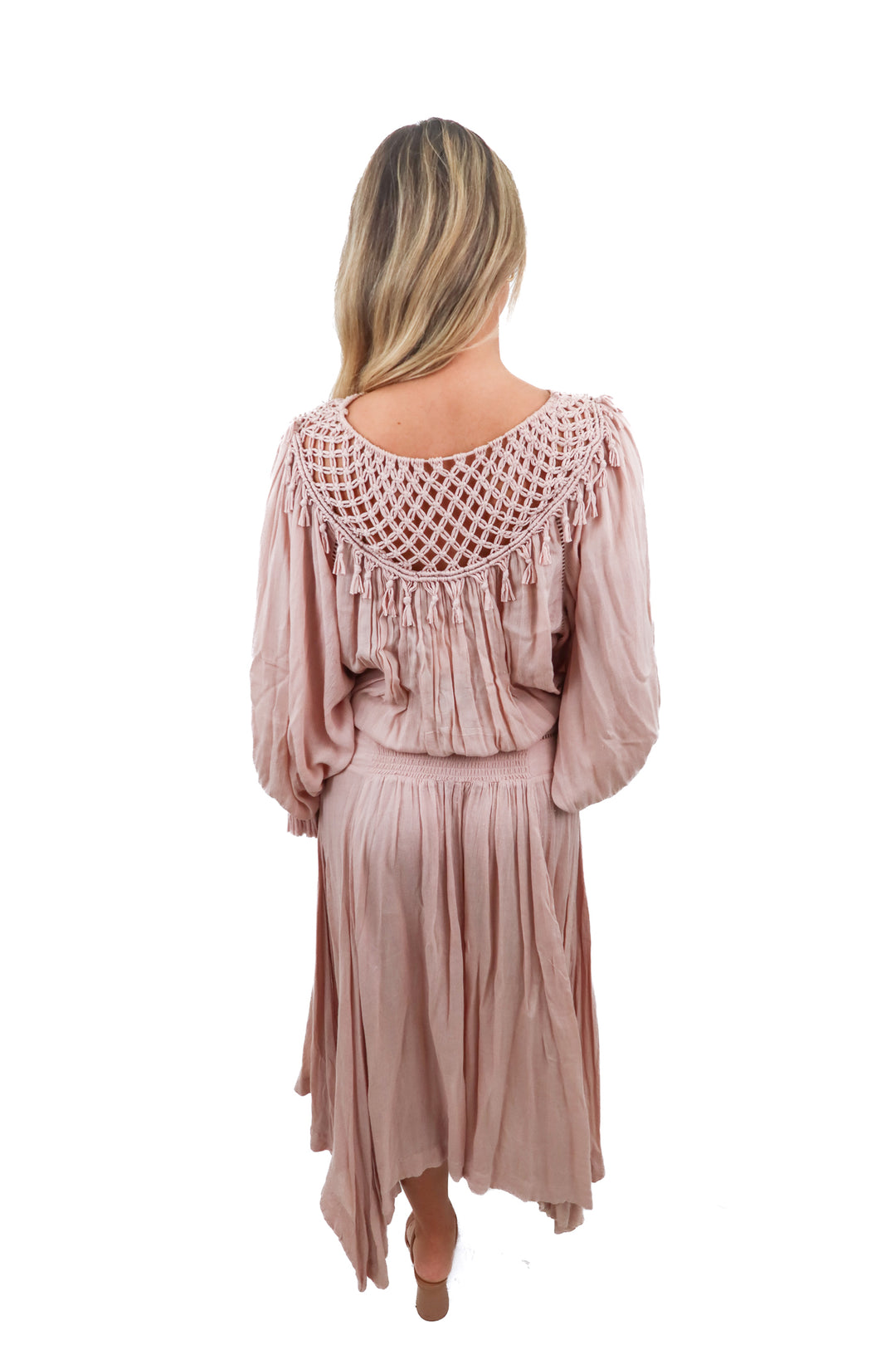 free people blush maxi dress (xs)