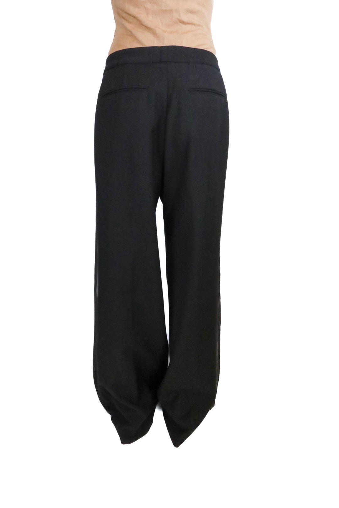 Adam Lippes Black Wide Leg Sheer Side Pants (2; retail $1,390)