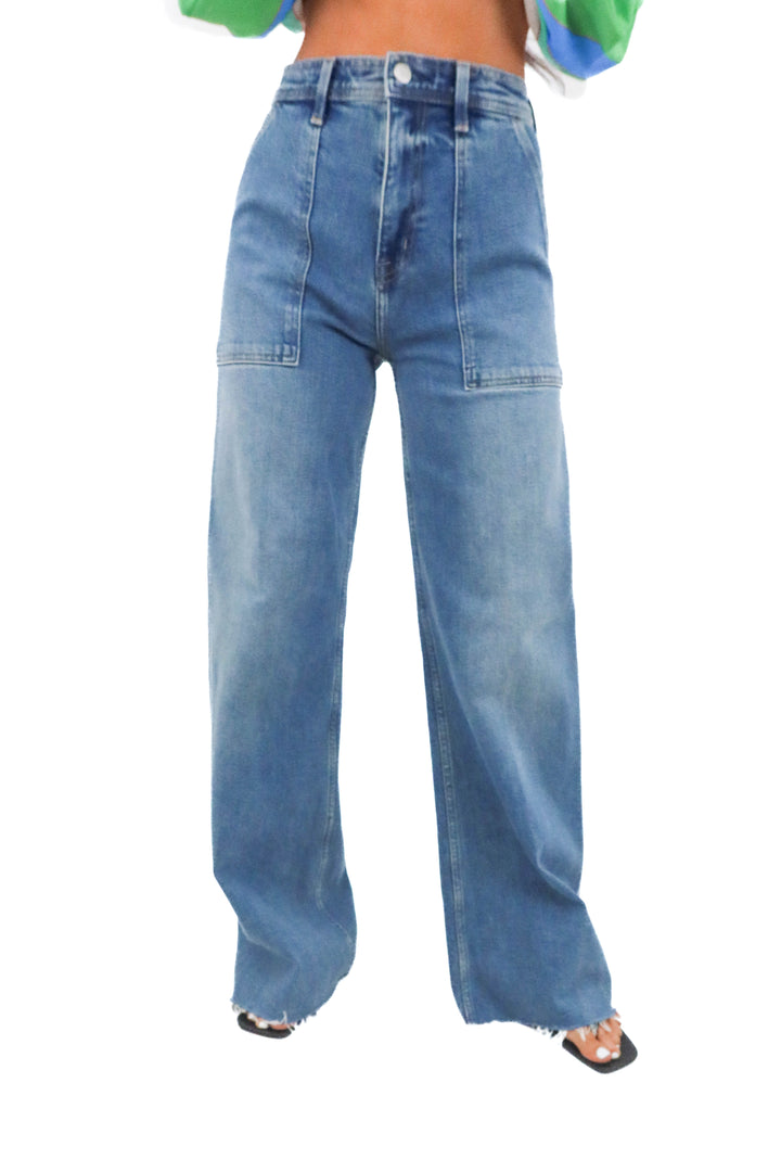 pistola light flare leg jeans (25; retail $198)