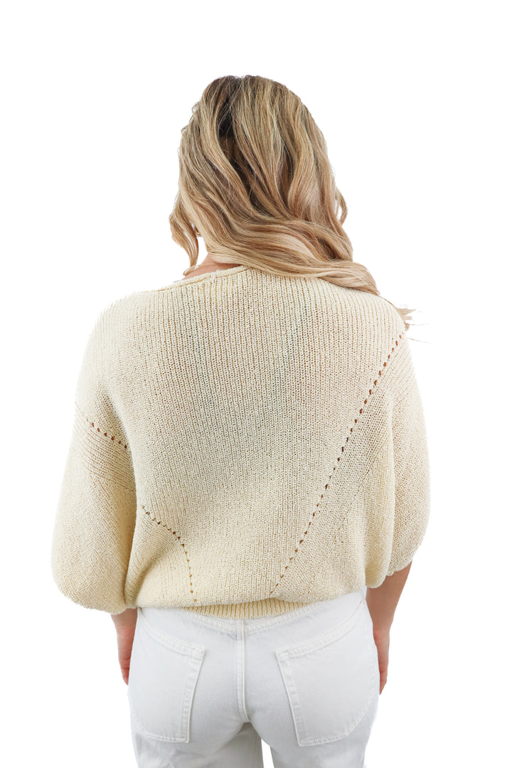 Promesa cream lightweight sweater (M; retail $68)