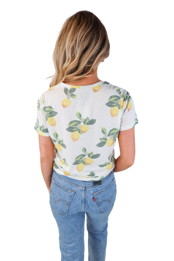 Chaser lemon short sleeve top (s)