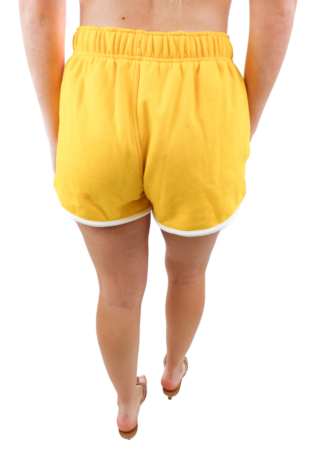 lululemon yellow lounge shorts (s; retail $68)