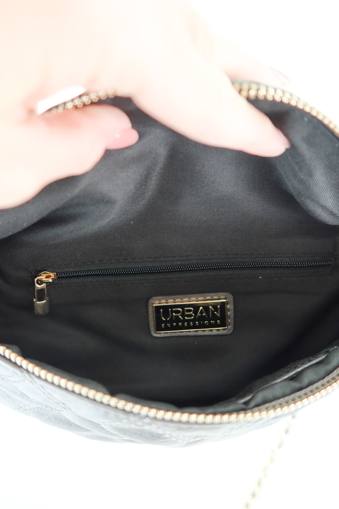 Urban Expressions brown and gold belt bag