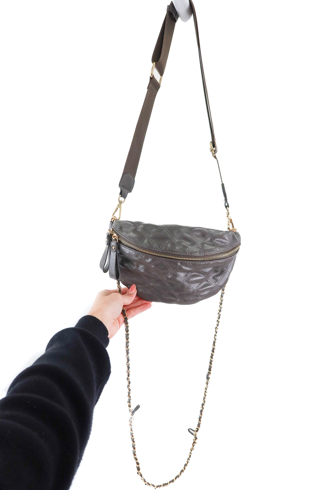 Urban Expressions brown and gold belt bag