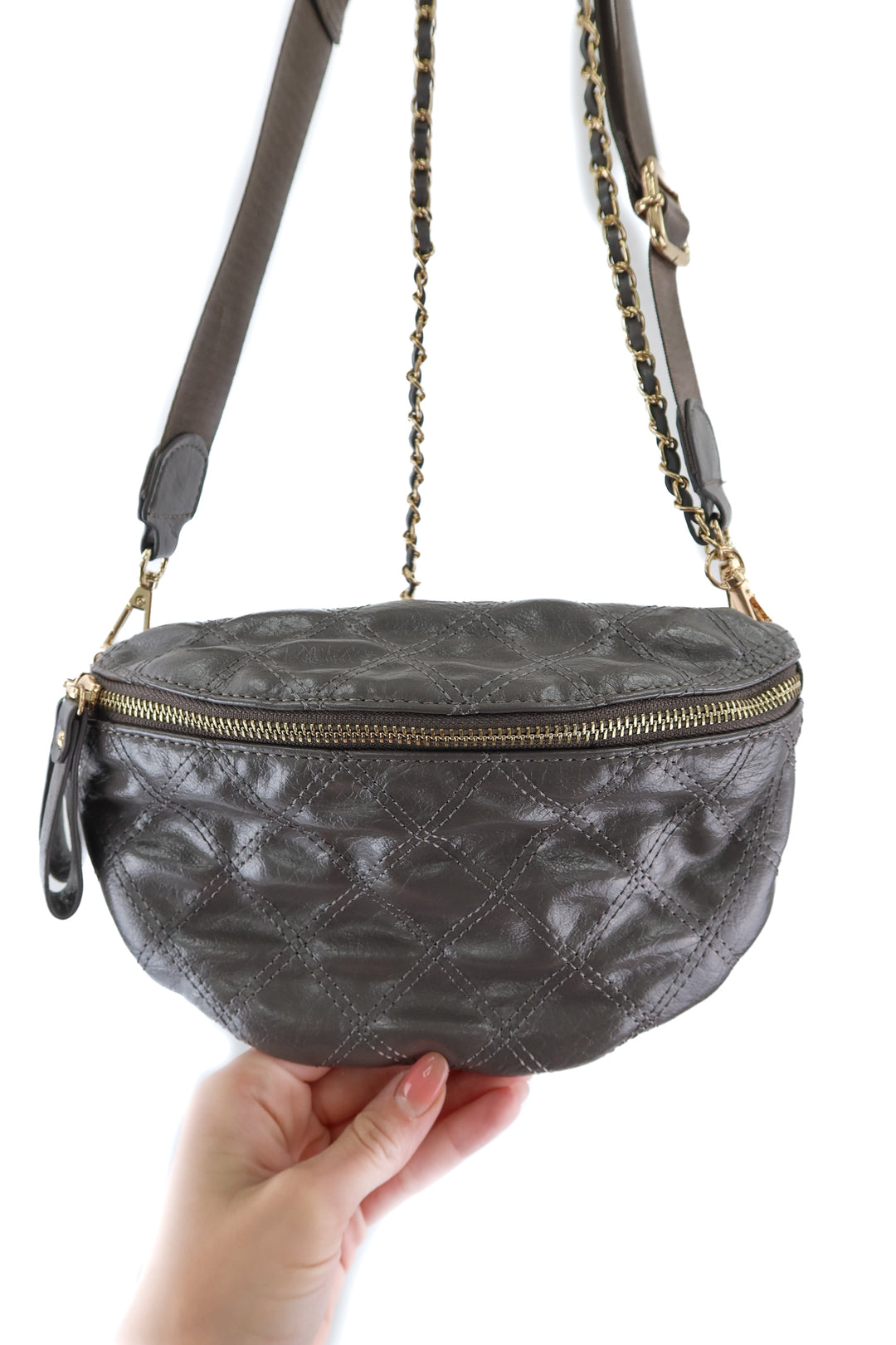 Urban Expressions brown and gold belt bag