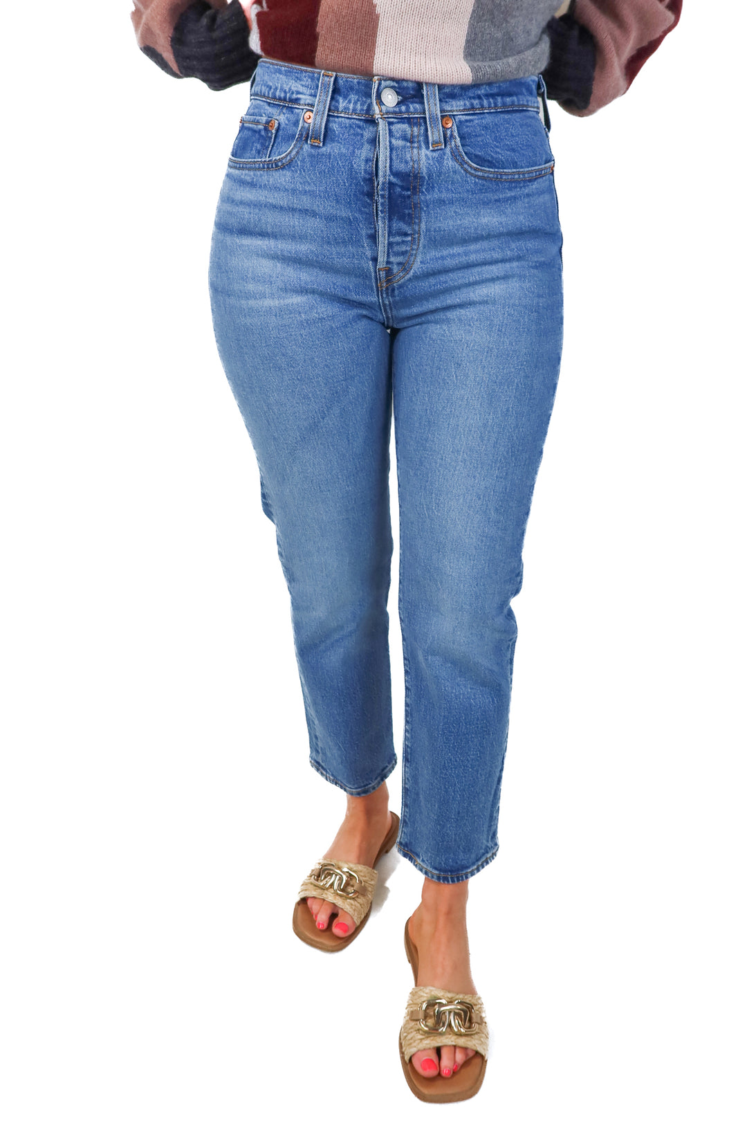Levi’s medium wash wedgie jeans NWT (27; retails for $98)