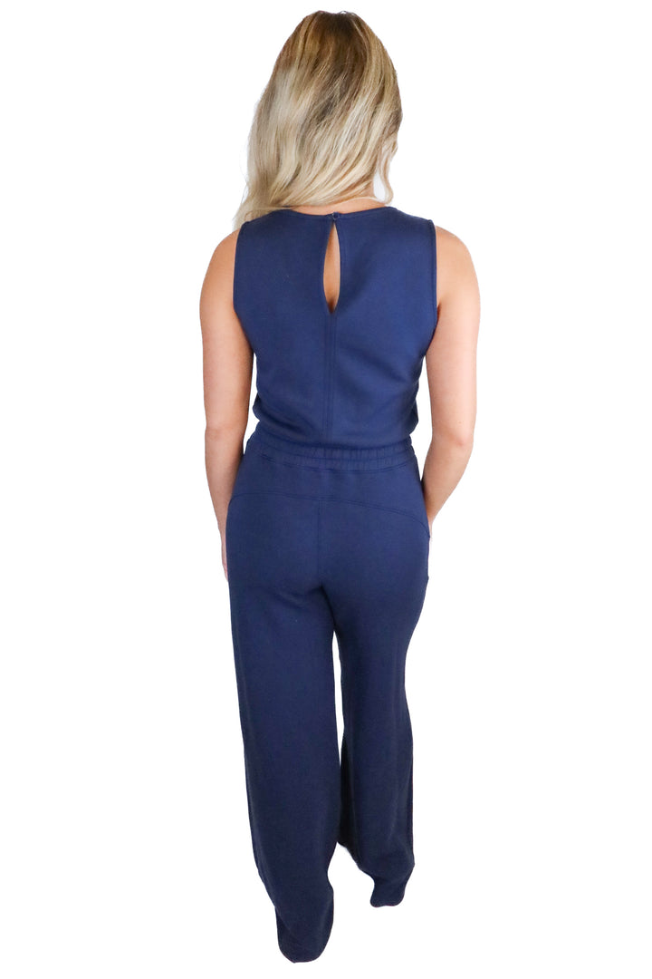 Spanx Navy Jumpsuit (XS; retail $138)
