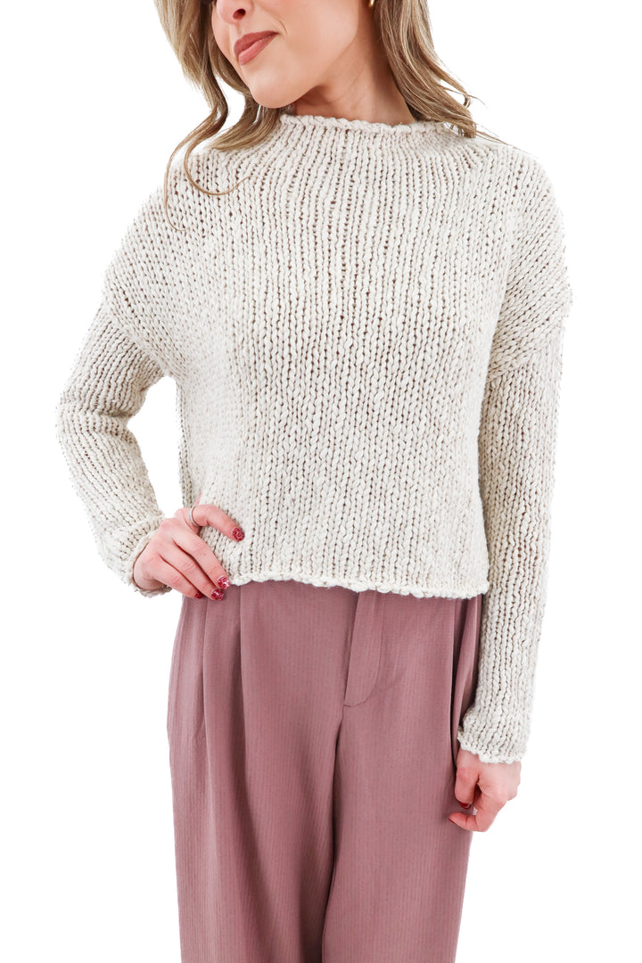 free people ivory sweater (s)