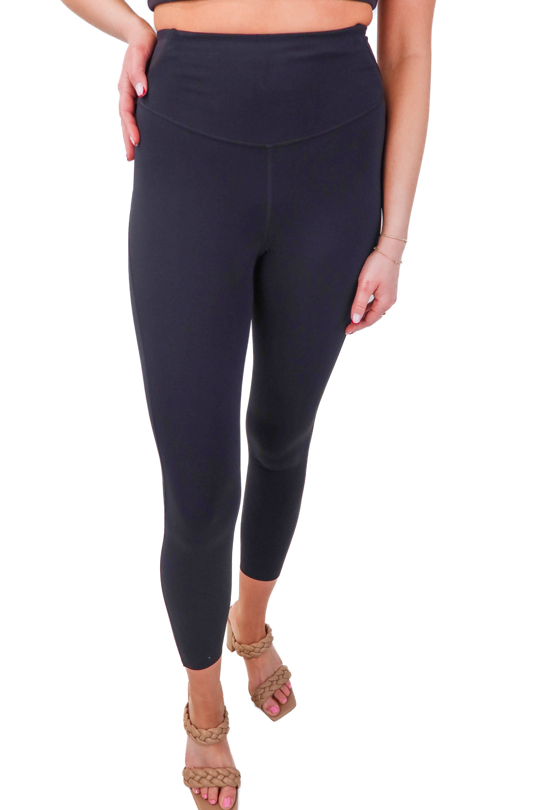 Lululemon black drawstring leggings (s*)
