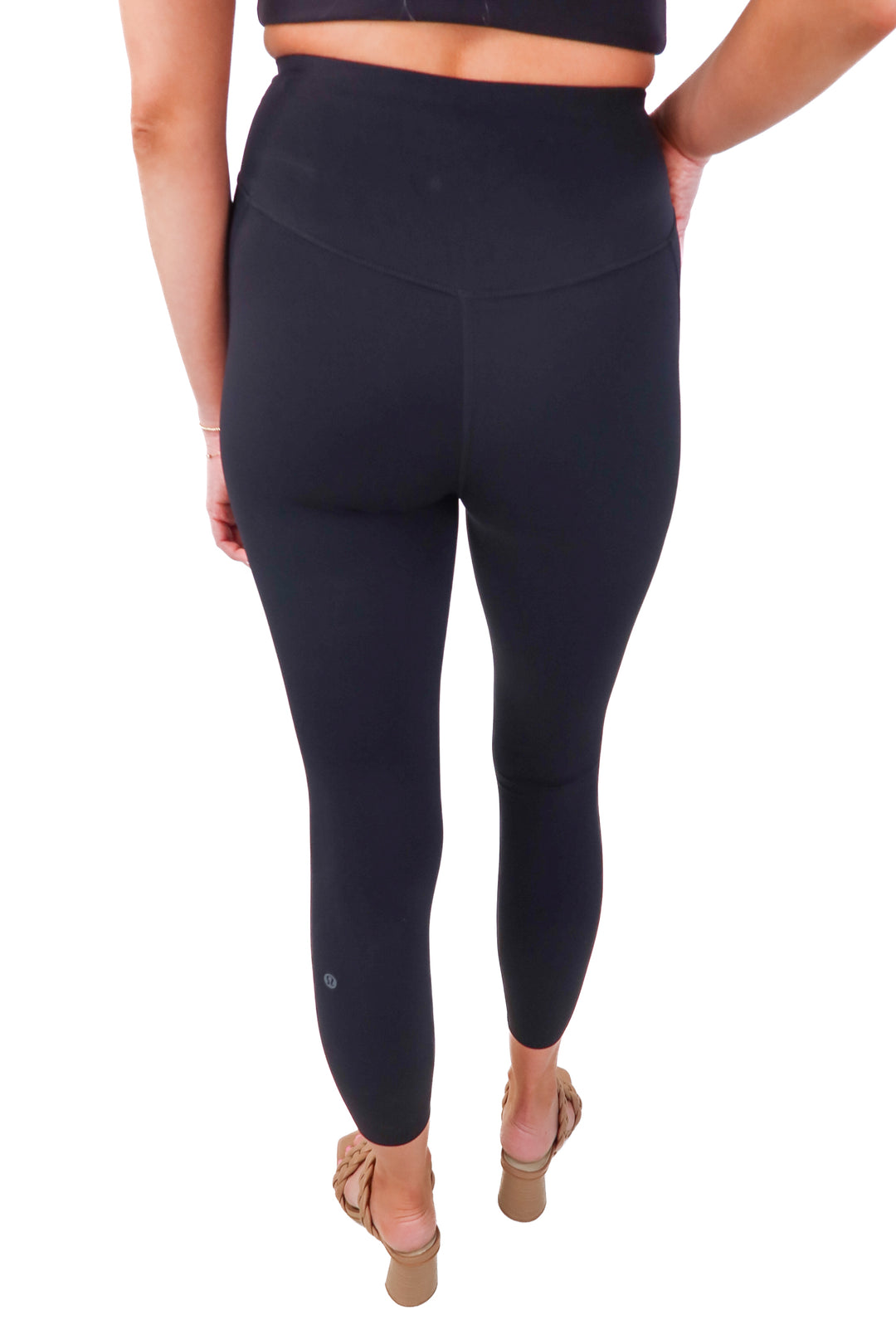 Lululemon black drawstring leggings (s*)