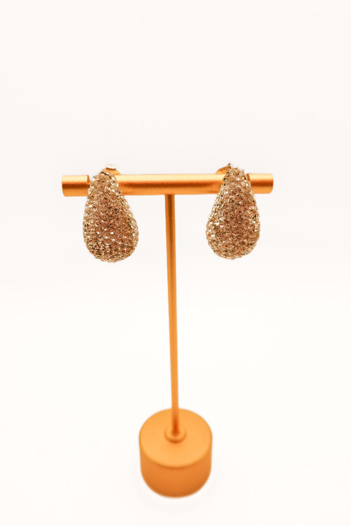 Crystal diamond drop earrings
