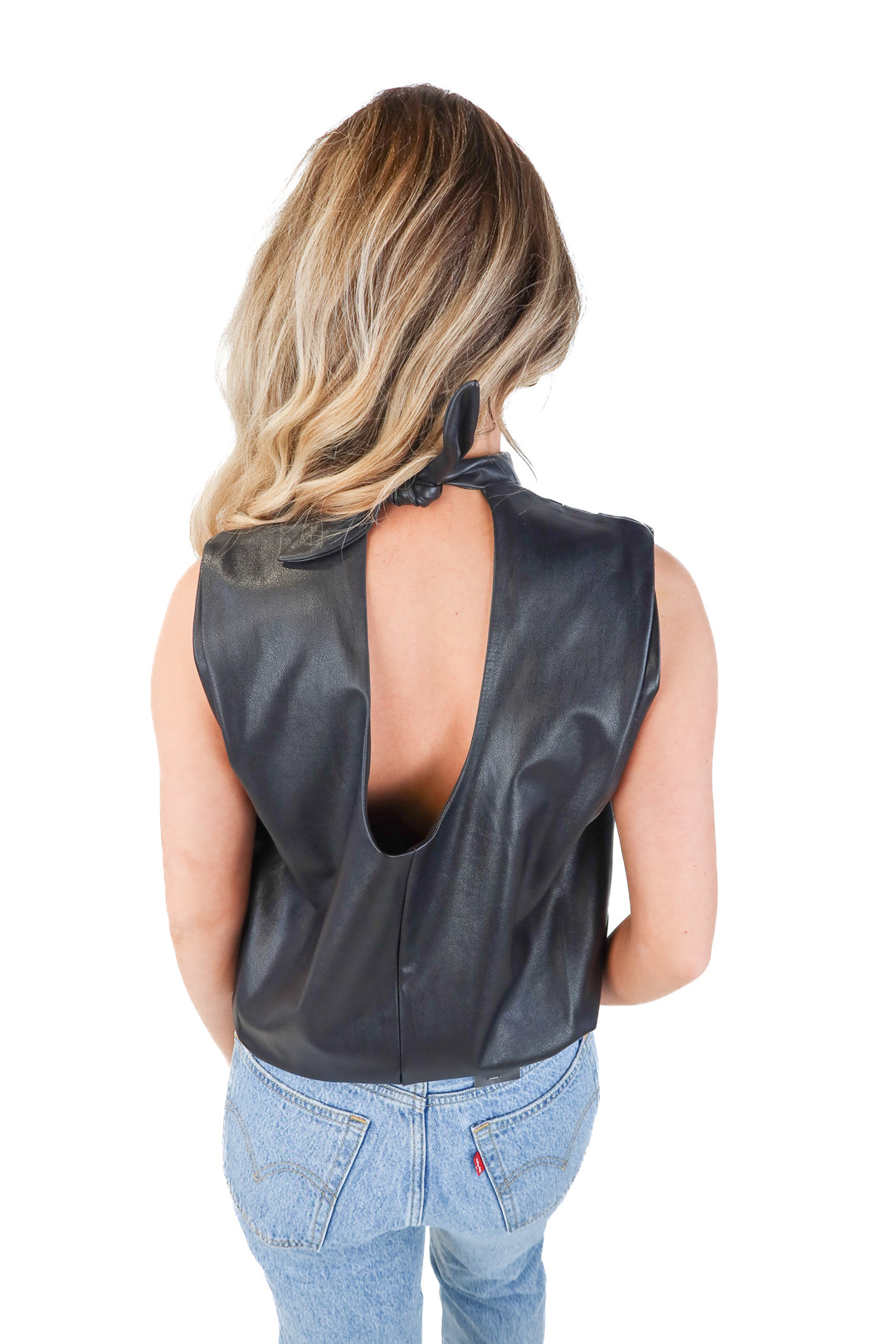 Amanda uprichard faux leather bodysuit (s)