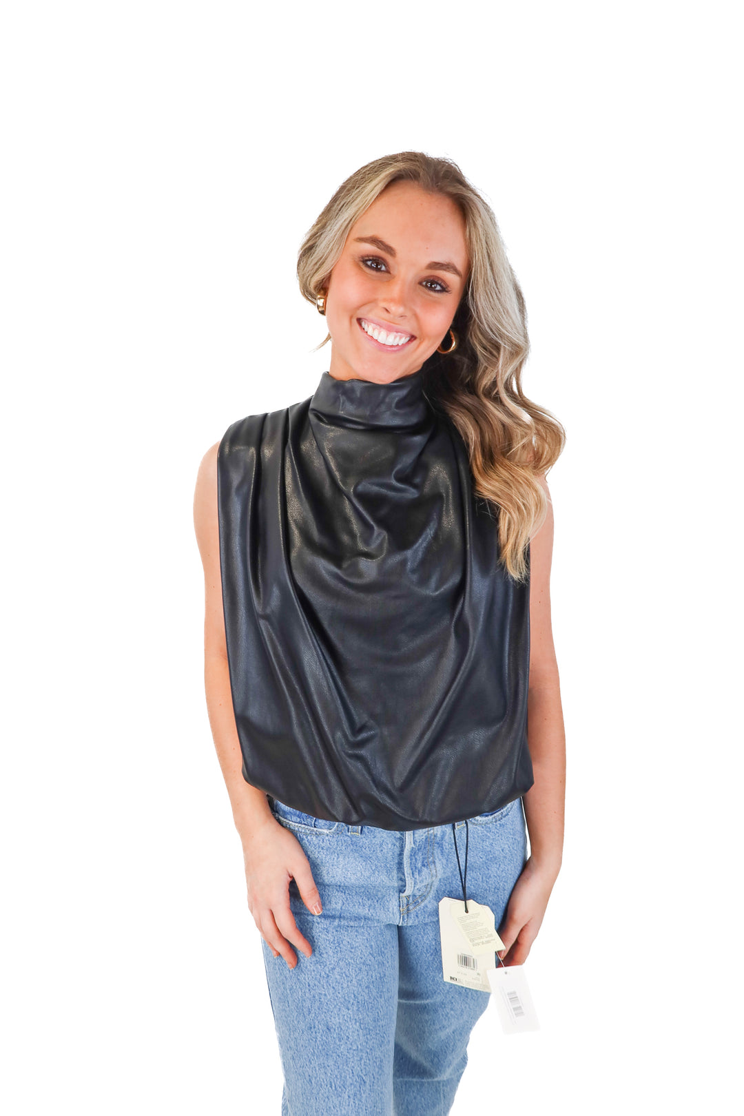 Amanda uprichard faux leather bodysuit (s)