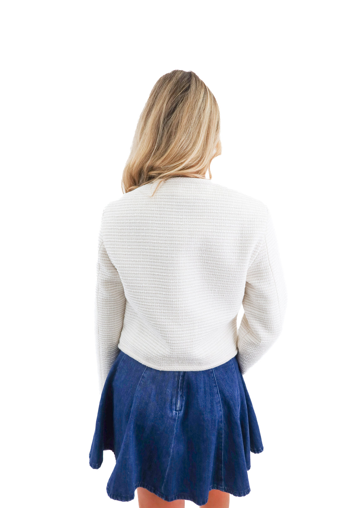 abercombie & fitch cream woven cropped jacket (s; retail $90)