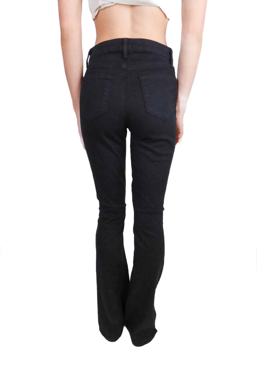 L'agence black jeans w/ leg slit (25; retail $225)